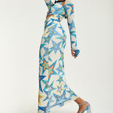 House of Holland Star Print Maxi Dress With Cut Out Details