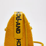 House Of Holland Abstract Shape Cross Body Bag In Teddy Mustard