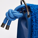 House Of Holland Cross Body Bag In Teddy Dark Blue And Orange