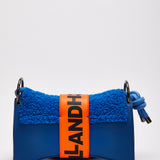 House Of Holland Cross Body Bag In Teddy Dark Blue And Orange