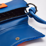 House Of Holland Cross Body Bag In Teddy Dark Blue And Orange