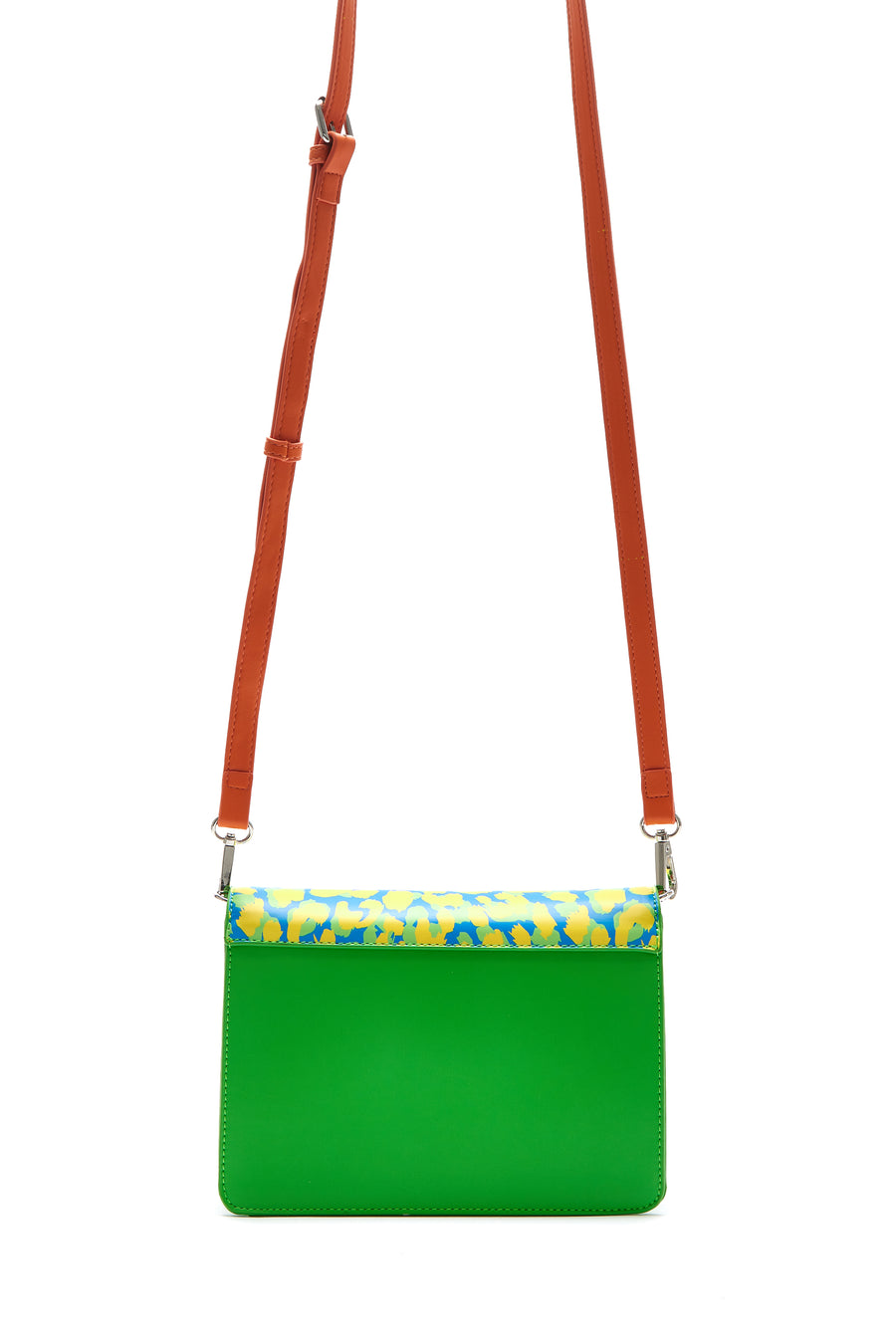 House Of Holland Cross Body Bag In Green With ‘House’ Print