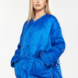 House Of Holland Quilted Jacket In Blue