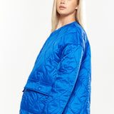 House Of Holland Quilted Jacket In Blue