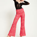 House Of Holland Pink Flame Clashing Colours Flared Trousers