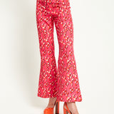 House Of Holland Pink Flame Clashing Colours Flared Trousers