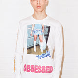 House of Holland @shesvague 'Obsessed' White Long Sleeve Tee
