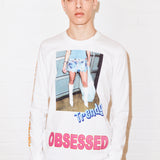 House of Holland @shesvague 'Obsessed' White Long Sleeve Tee