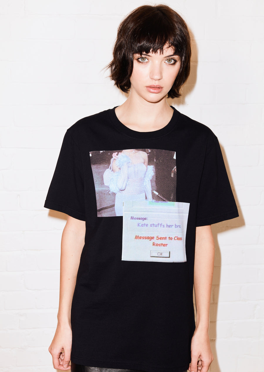 @shesvague 'Bra' Black Tee