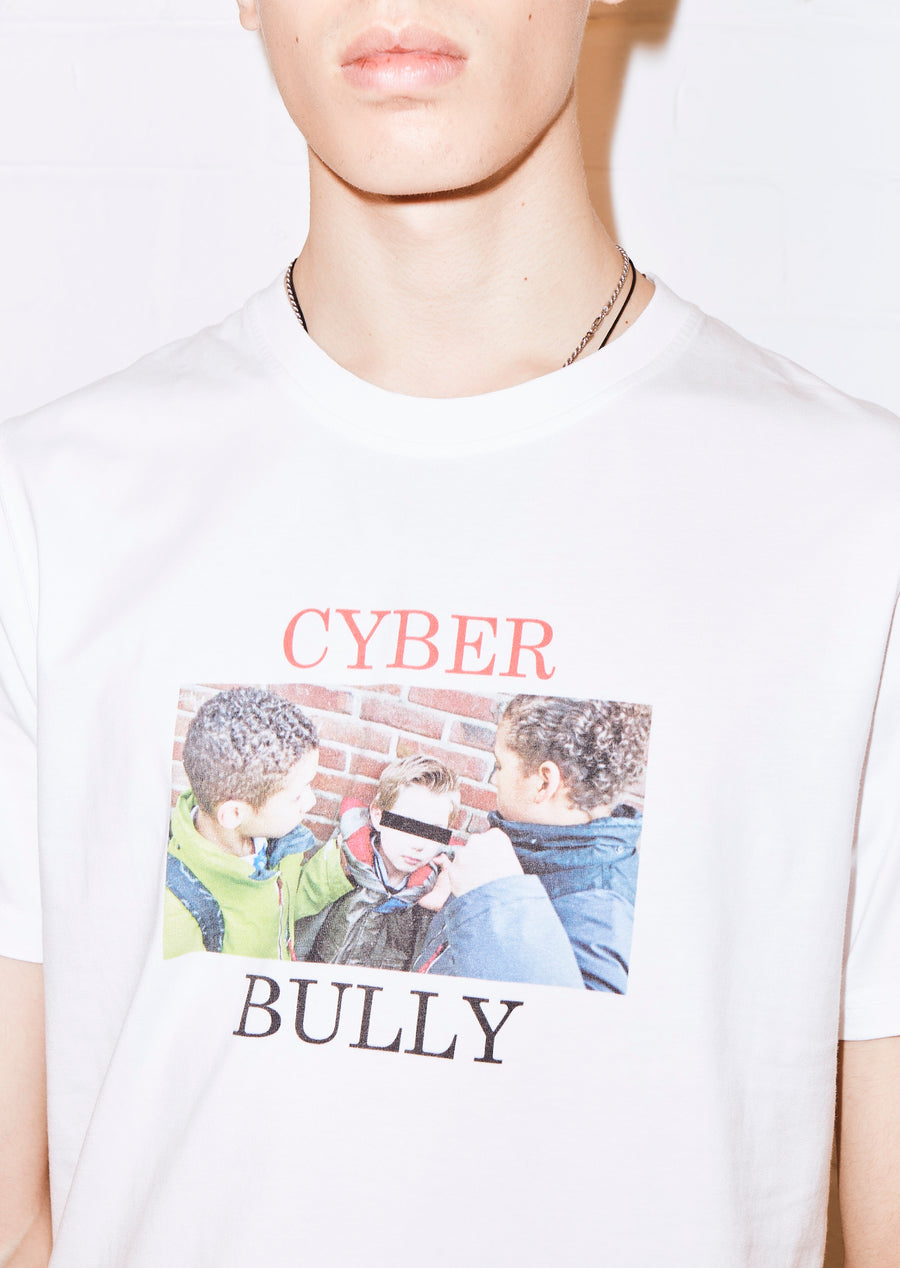 @eddieeddiebybillytommy 'Cyber Bully' White Tee