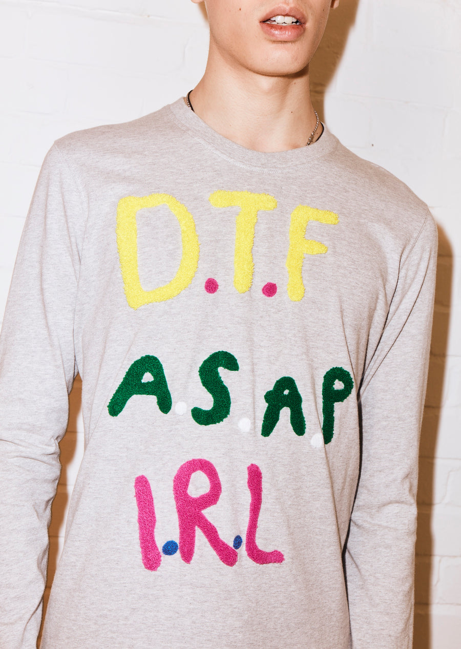 @eddieeddiebybillytommy 'DTF' long sleeve tee