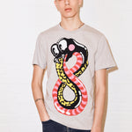 @hattiestewart 'Snake' Grey Graphic Tee by House of Holland