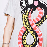 @hattiestewart 'Snake' Grey Graphic Tee by House of Holland