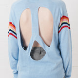 House of Holland Wavy Peace Cut Out Jumper (Blue)