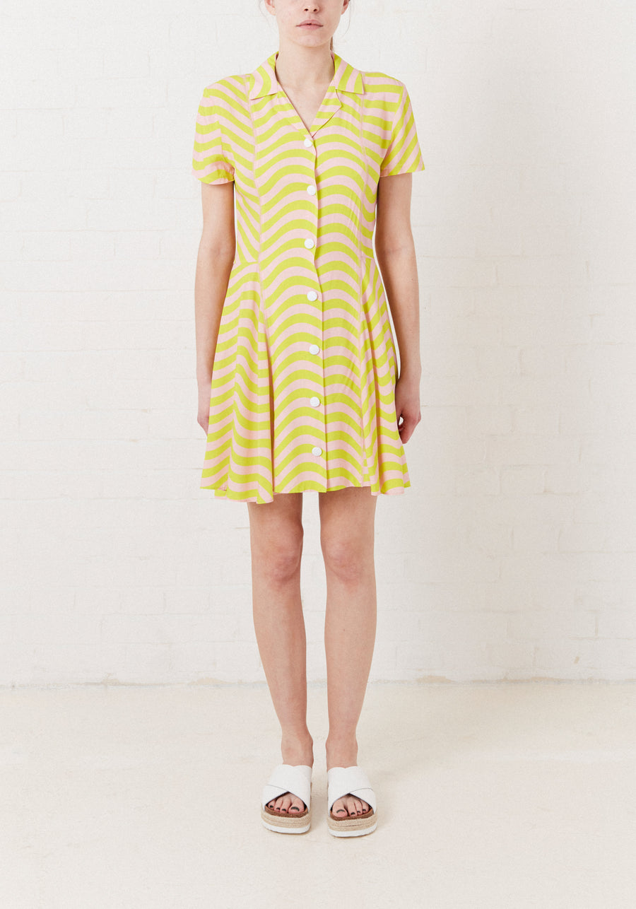 Pink And Lime Surfer Dress