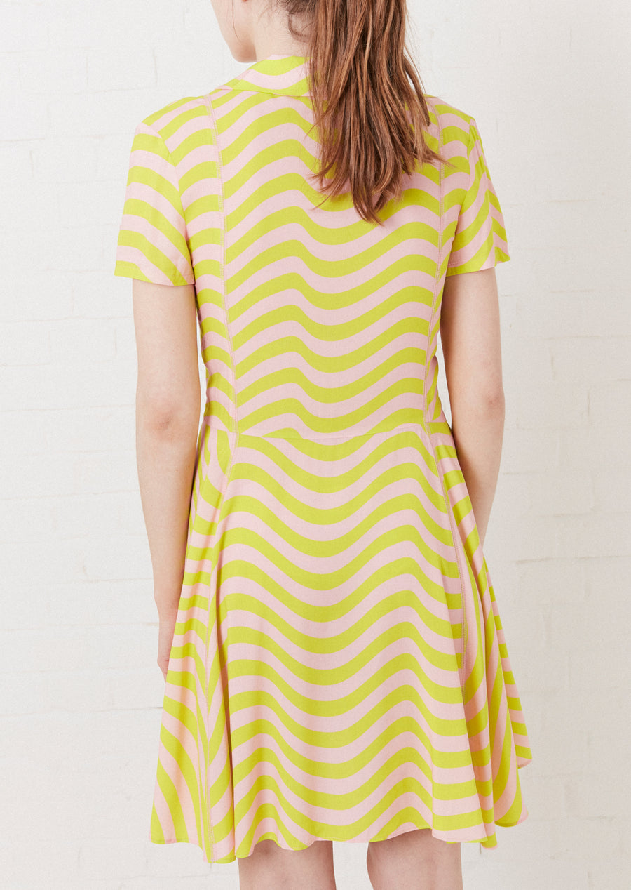 House of Holland Pink And Lime Surfer Dress