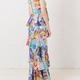 House of Holland Nova Print Satin Maxi Dress