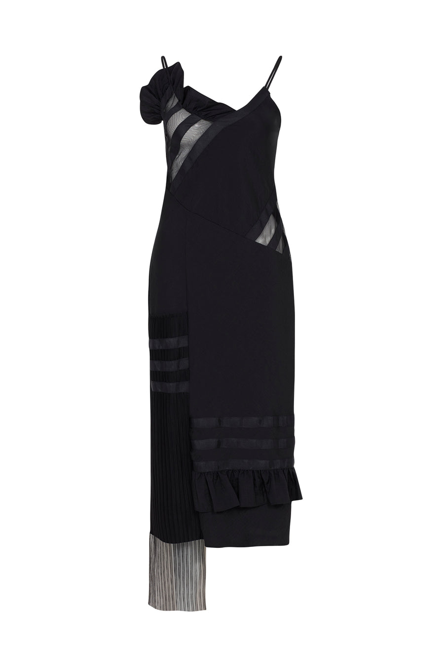 Black Ripstop Slip Dress by House of Holland