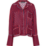 Red and Navy Stripped Pyjama Style Shirt by House of Holland