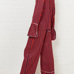 Red and Navy Stripped Pyjama Style Shirt by House of Holland