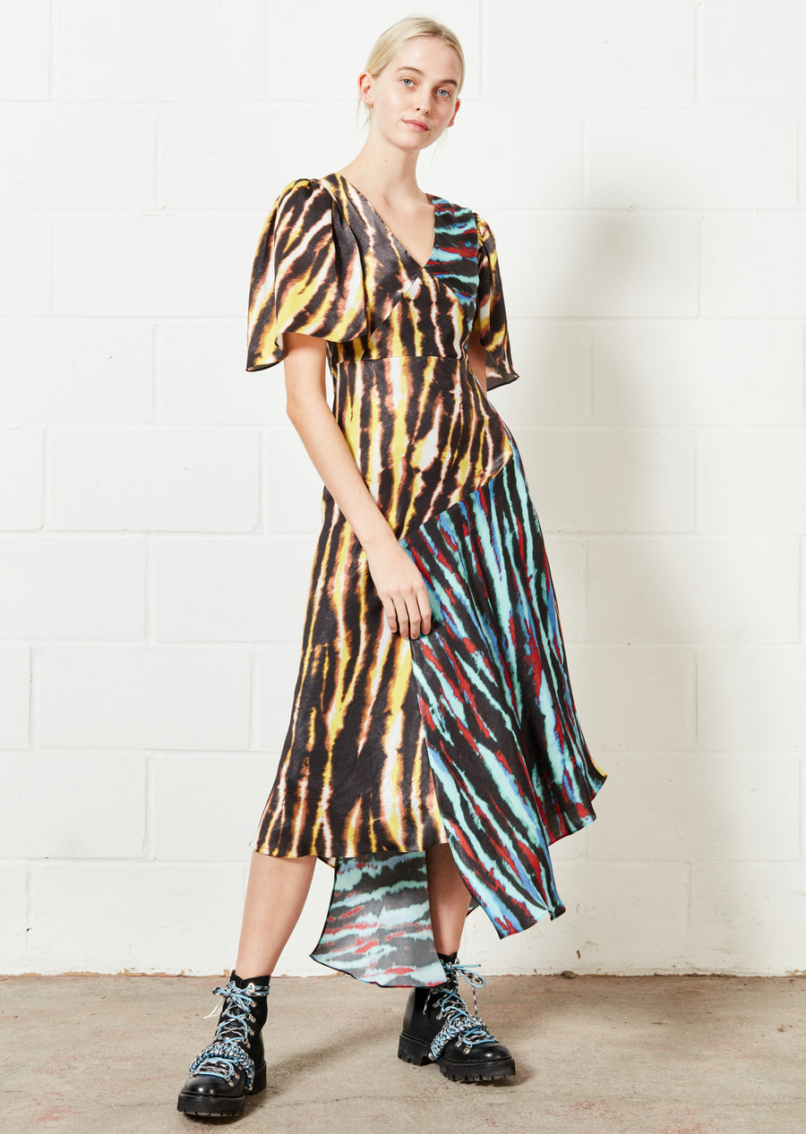 Mixed Tie Dye Midi Dress