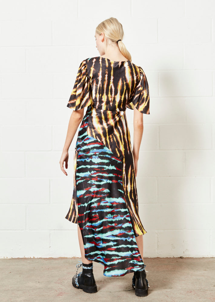 Mixed Tie Dye Midi Dress