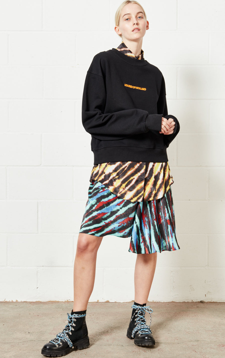 Asymmetric Tie Dye Mini Skirt