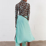 House Of Holland Jacquard Mint Midi Skirt