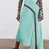 House Of Holland Jacquard Mint Midi Skirt