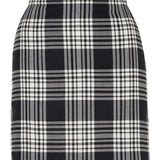 House of Holland Wool Black And White Check Mini Skirt