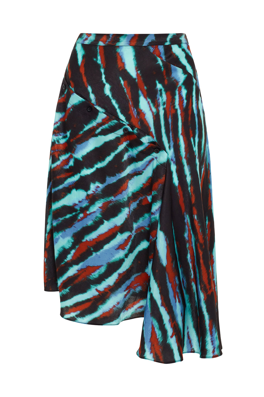 Asymmetric Tie Dye Mini Skirt