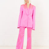 House of Holland Pink Satin Tailored Jacket