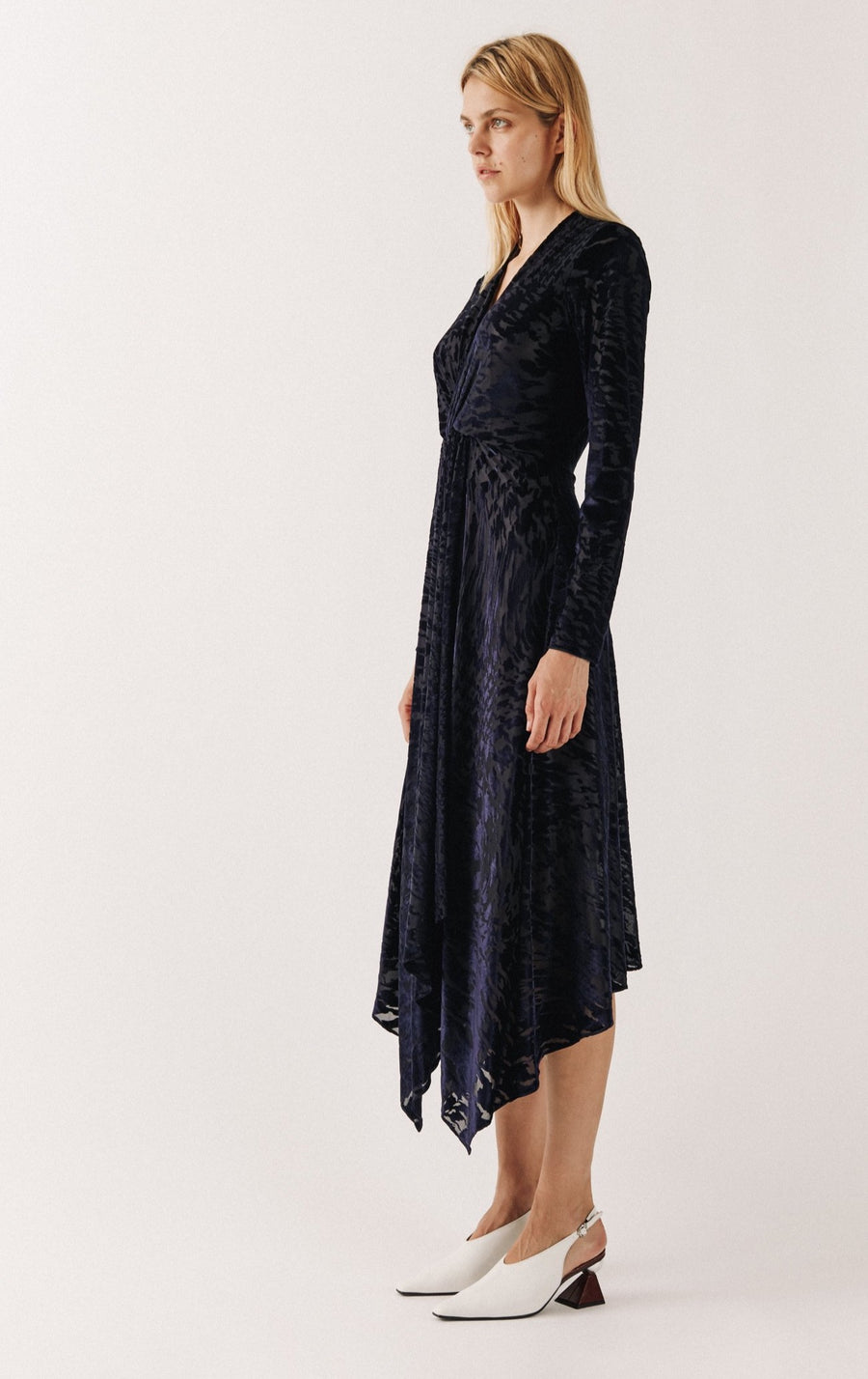 Knot Devore Midi Dress