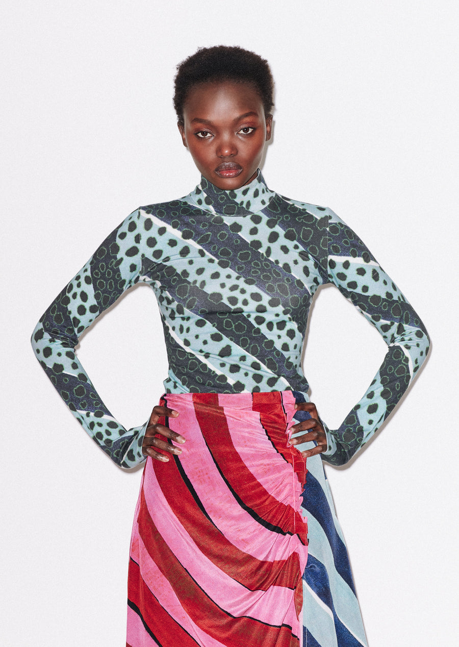 Stripe Cheetah Top