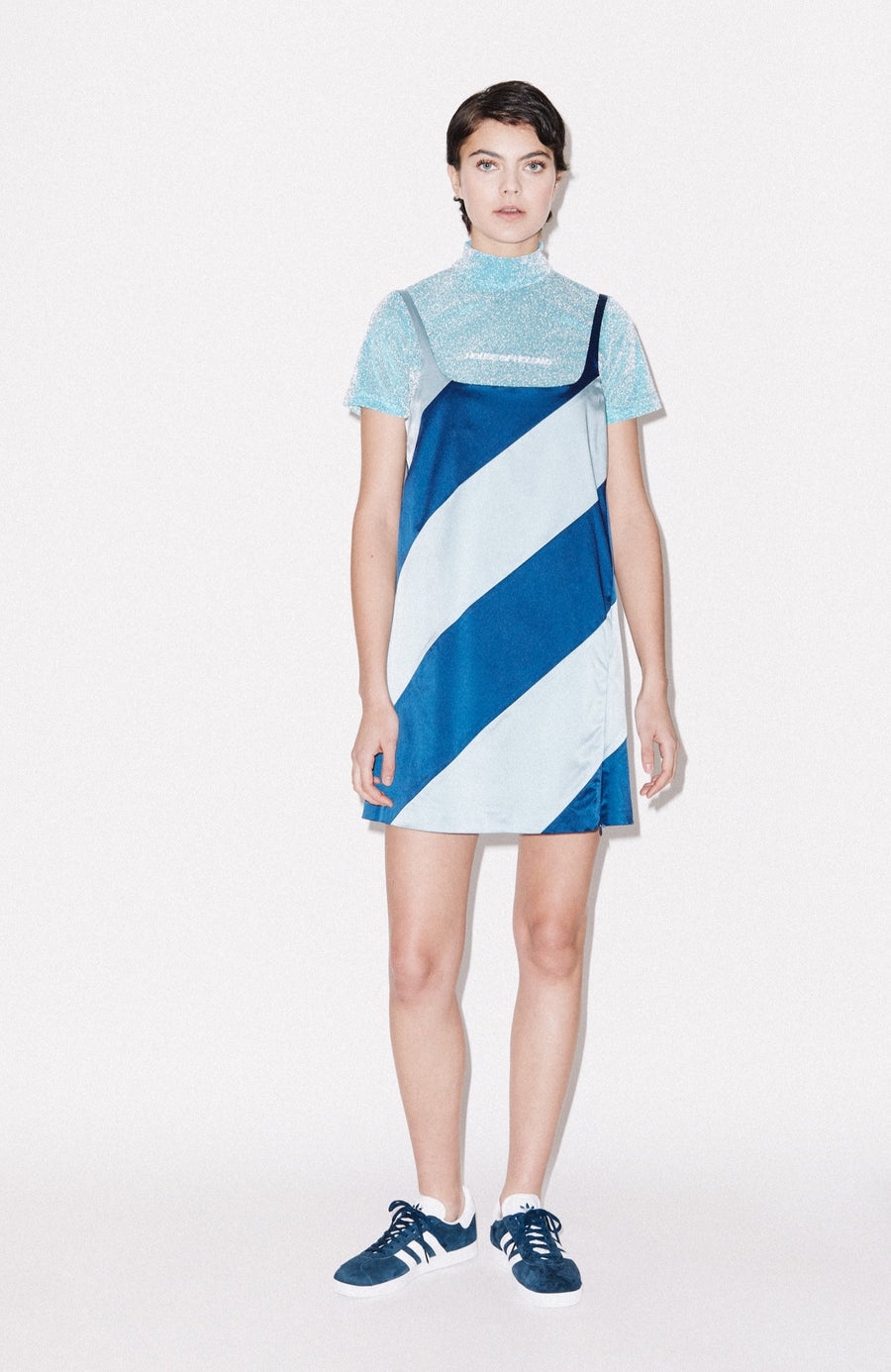 Muted Panelled Slit Dress
