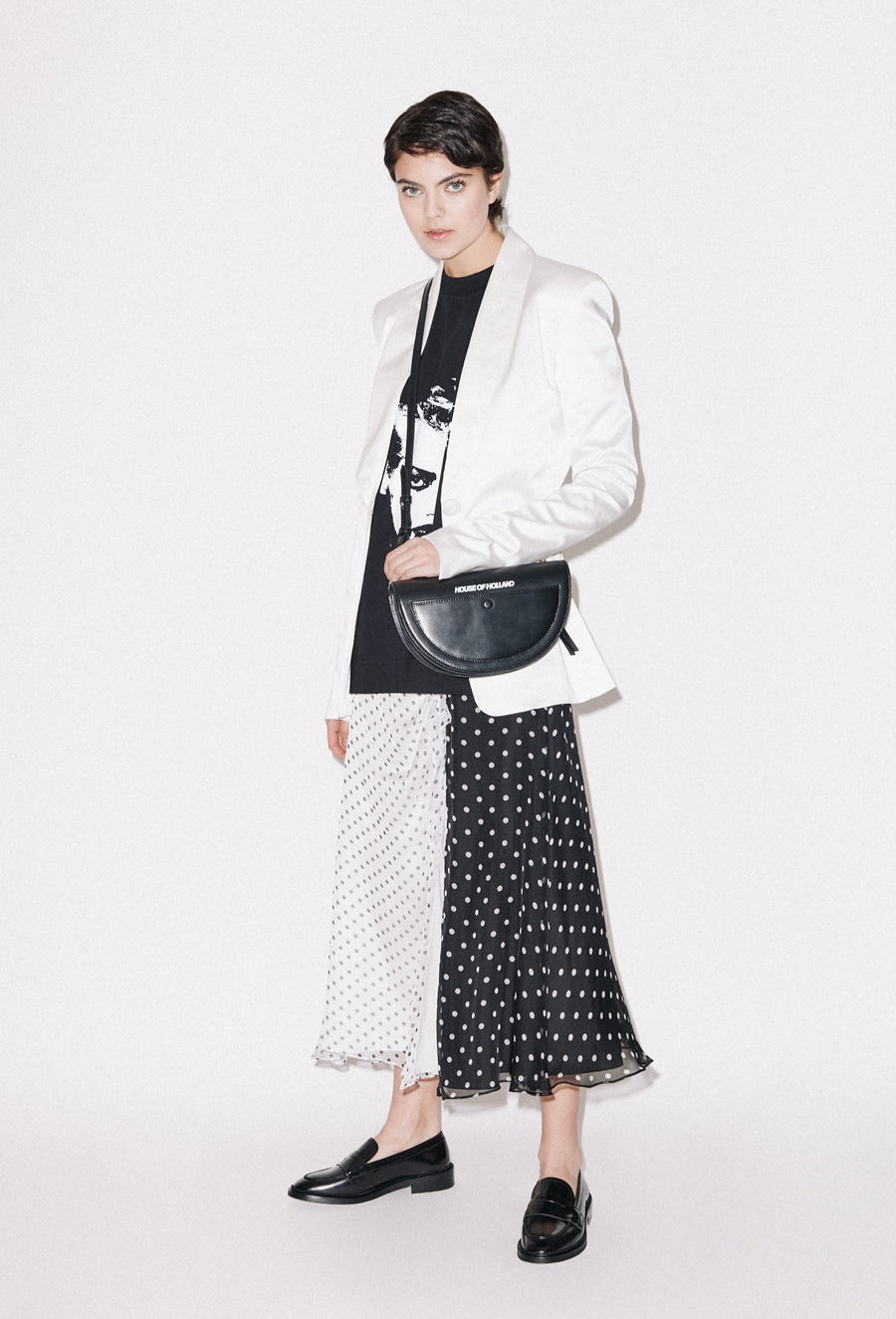 White Satin Tailored Jacket