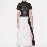 House of Holland Polka Gathered Midi Skirt