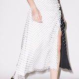 House of Holland Polka Gathered Midi Skirt