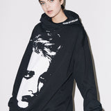 House Of Holland Longline Face Hoodie