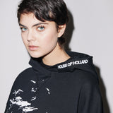 House Of Holland Longline Face Hoodie