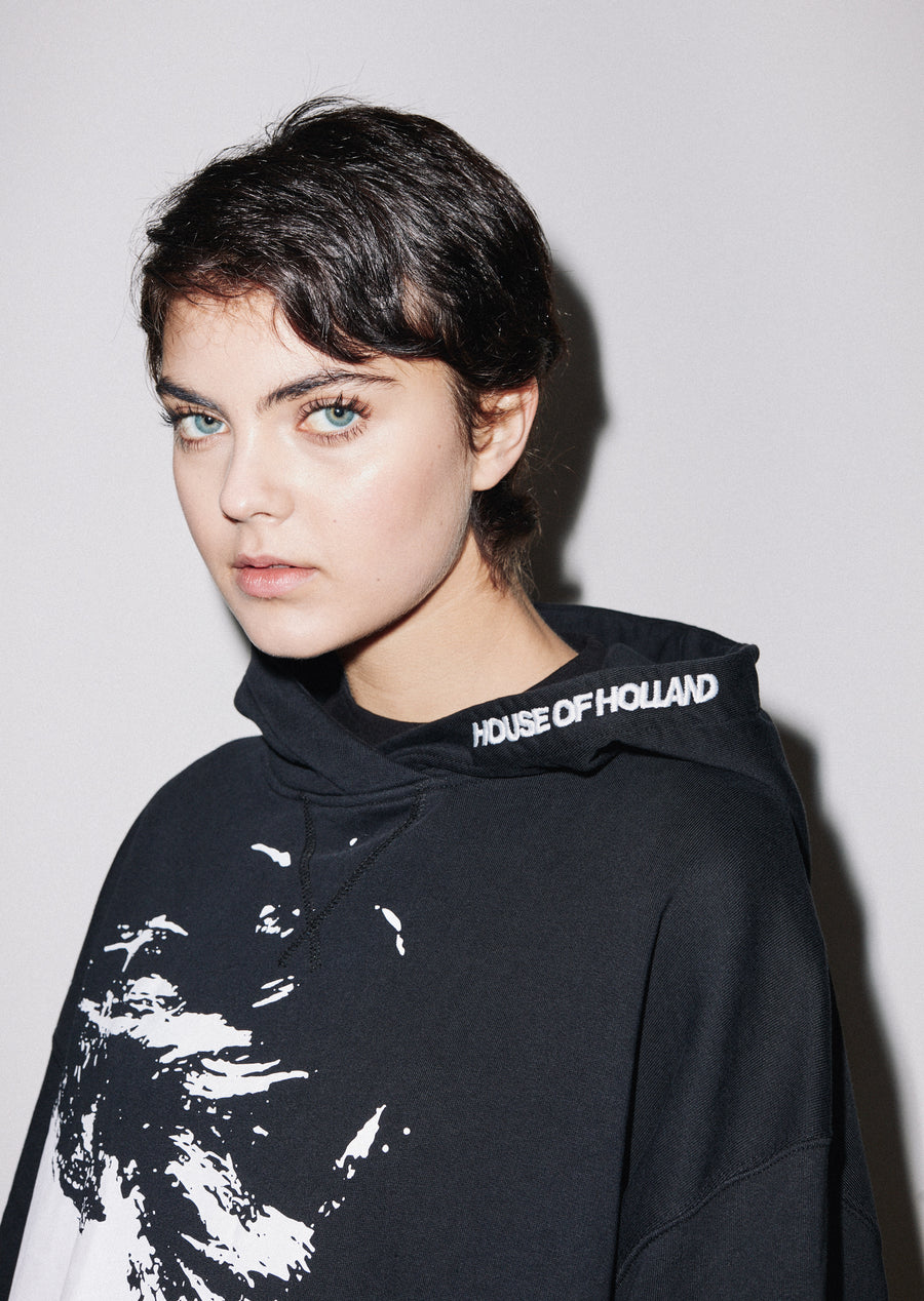 Longline Face Hoodie