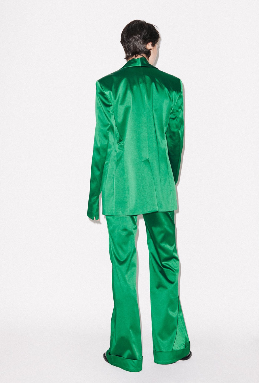 Green Satin Tailored Jacket