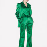 House of Holland Green Satin Tailored Jacket
