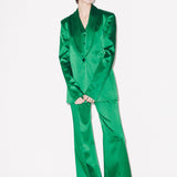 House of Holland Green Satin Tailored Jacket