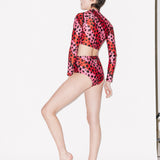 House of Holland HOH X Speedo Bright Cheetah Stripe Rash Top