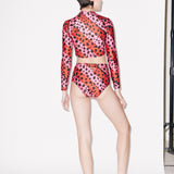 House of Holland HOH X Speedo Bright Cheetah Stripe Rash Top