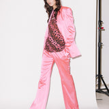 House of Holland Pink Satin Tailored Jacket