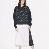 House of Holland Gathered Sleeve Mono Sweatshirt