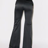 House of Holland Black Satin Tailored Flared Trouser