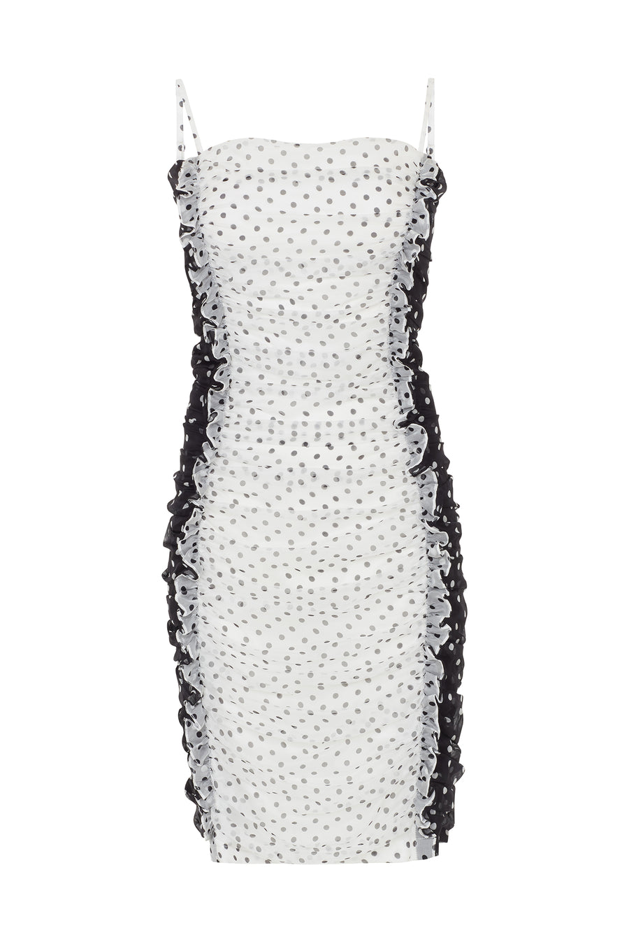 Bodycon Polka Gathered Dress